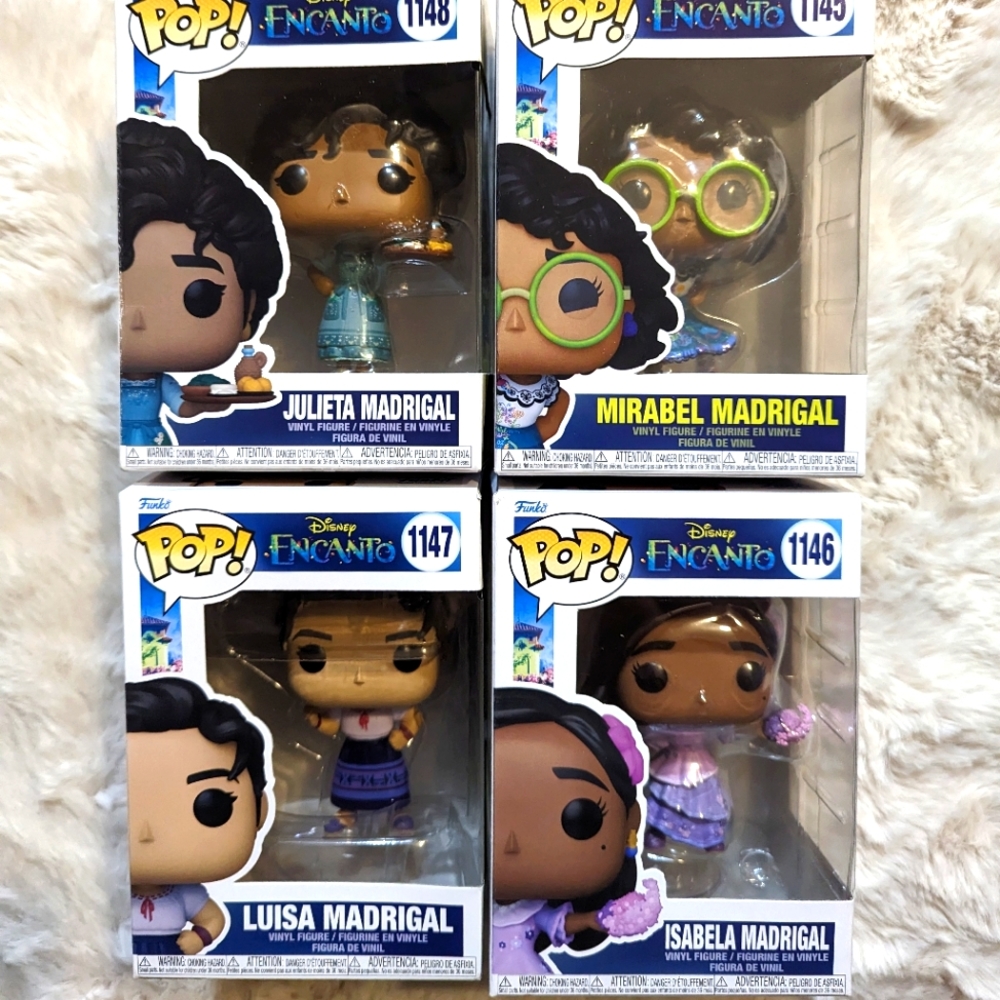 Encanto pop Funko set Isabela, Julieta, Luisa, mirabel